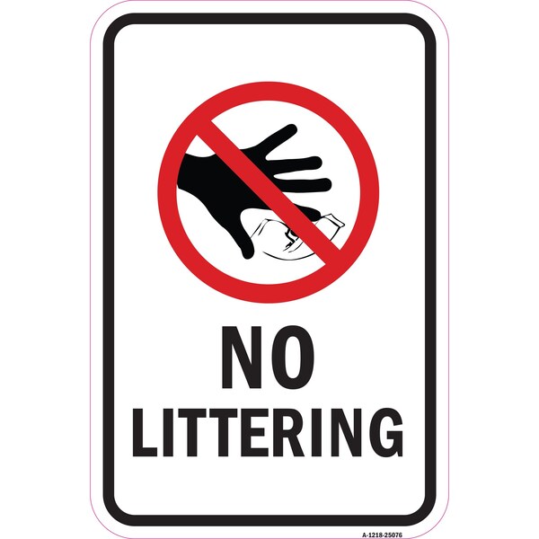 Signmission Safety Sign, 12 in Height, Aluminum, 18 in Length, 25076 A-1218-25076 - main
